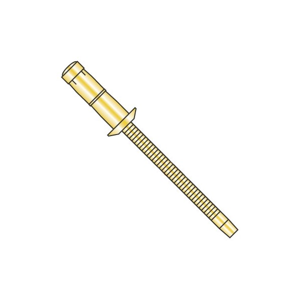 Newport Fasteners Structural Rivets, Dome Head Head, 3/16" Dia., 0.551" L, Steel Body, 3000 PK 139050 - main